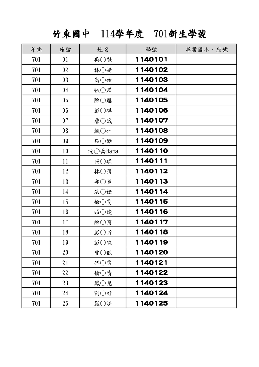 114 新生學號公告(另開新視窗/jpg檔)圖片