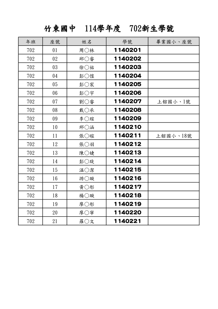 114 新生學號公告(另開新視窗/jpg檔)圖片