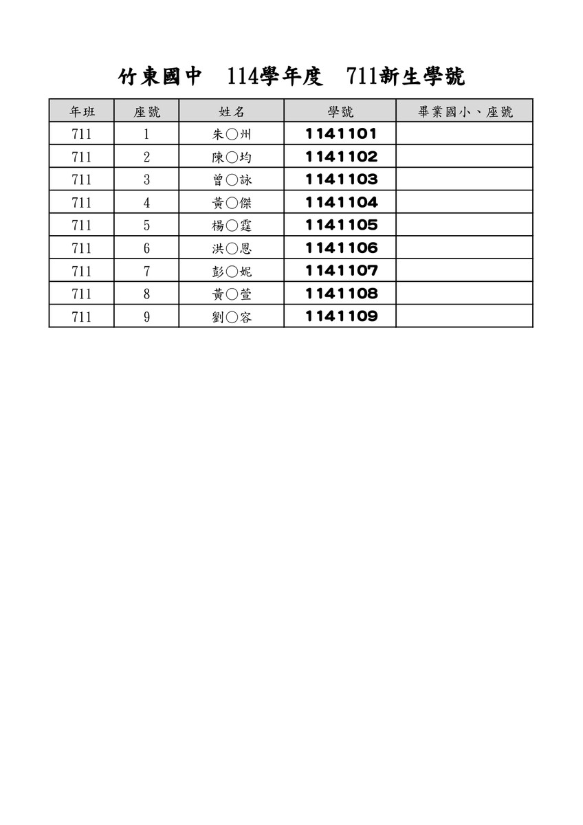 114 新生學號公告(另開新視窗/jpg檔)圖片